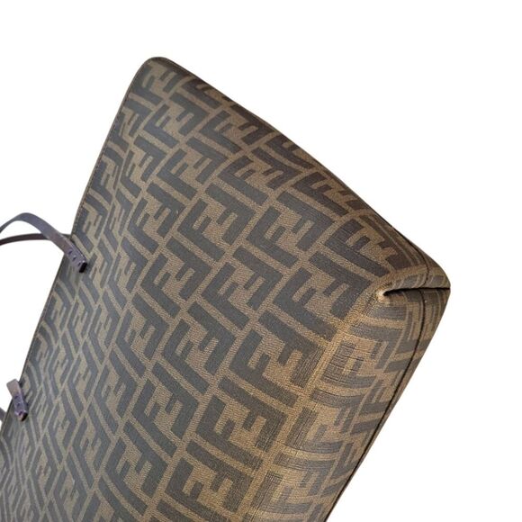 Fendi Zucca FF Tote Shoulder Bag Brown - Picture 6 of 16